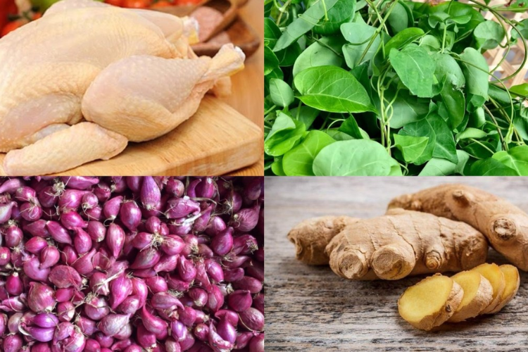 Nguyên liệu nấu lẩu gà lá giang