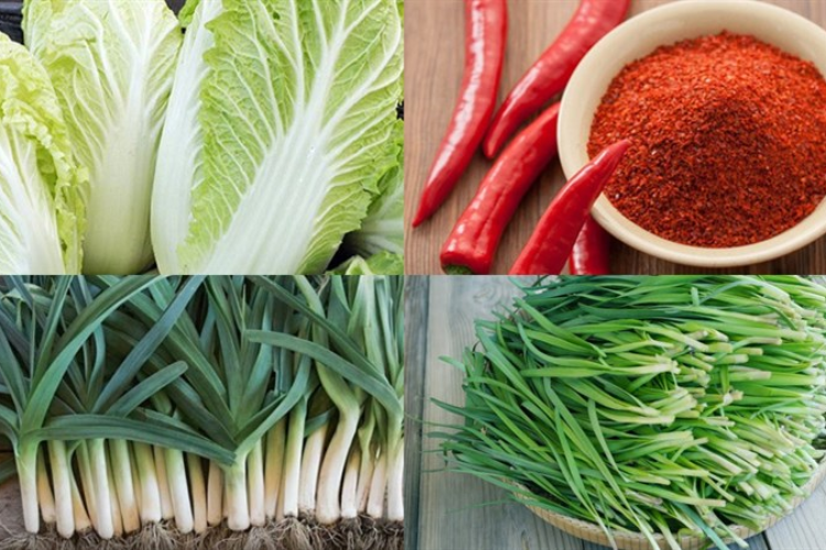 Nguyên liệu làm kim chi ăn liền
