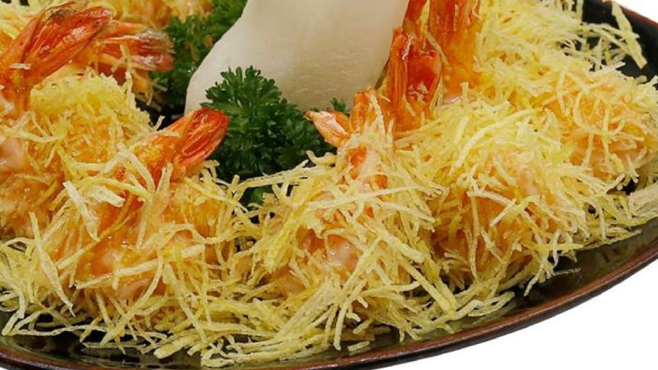 Cách làm tôm chiên hoàng bào (5)