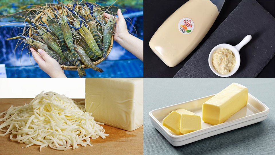 Chuẩn bị nguyên liệu làm tôm nướng phô mai