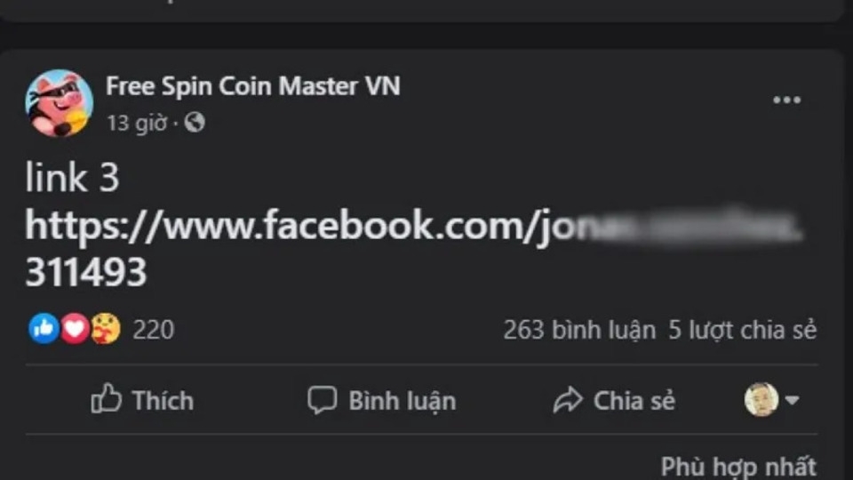 Theo dõi các link nhận coin của nhóm và Fanpage