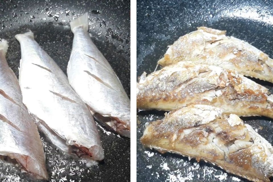 Cách làm món cơm chiên cá mặn 3