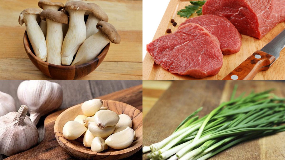 nấm đùi gà xào thịt bò - ảnh 1