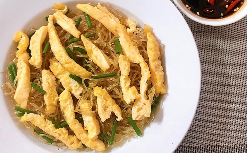 Thành phầm miến xào trứng