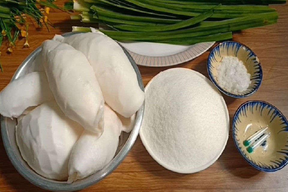 Cách làm mứt dừa bánh tẻ 1