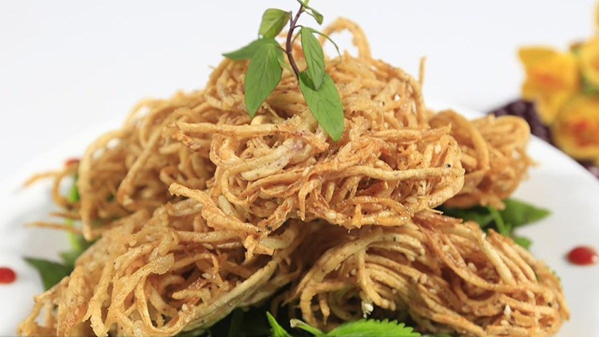 Khoai môn chiên giòn thơm ngon, dễ chế biến