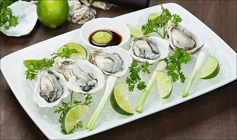 Thành phẩm món hàu sống
