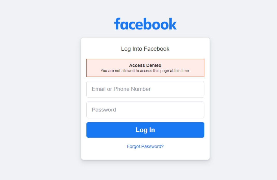 facebook bị từ chối truy cập 1