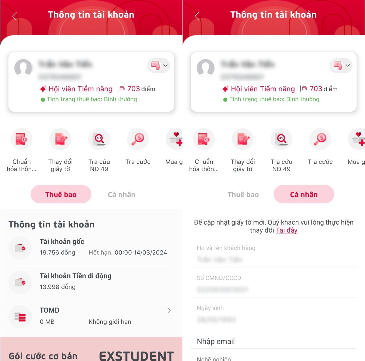 tra cứu thông tin thuê bao viettel 4