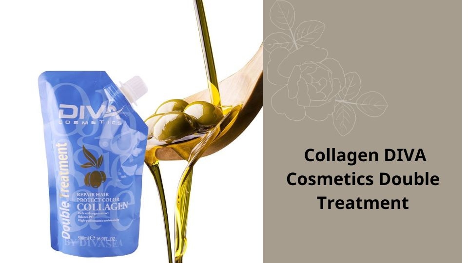 Kem ủ tóc Collagen DIVA Cosmetics Double Treatment chứa nhiều protein, collagen, tinh dầu argan và vitamin