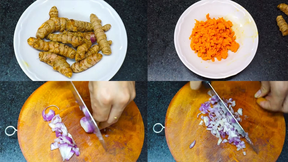 Sơ chế nghệ và hành tím