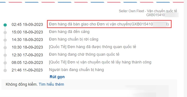 Seller Own Fleet tra cứu vận đơn (hình 2)