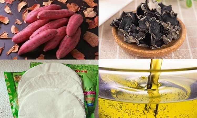 Nguyên liệu làm chả giò khoai lang