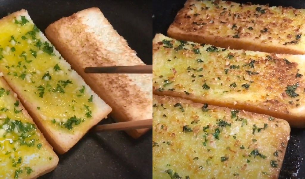Cách làm bánh mì bơ tỏi bằng chảo thơm ngon, cực kỳ đơn giản cho bữa sáng nhanh gọn 2
