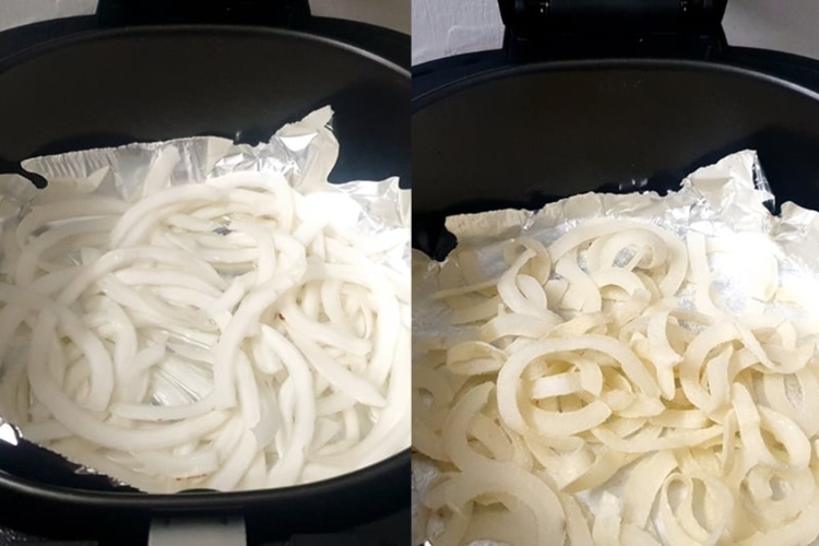 Sấy khô dừa bằng nồi chiên không dầu