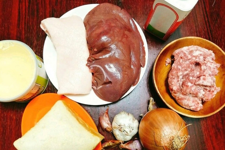 Nguyên liệu làm pate gan heo