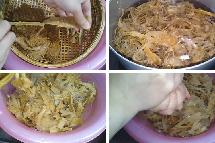 Cách sơ chế măng khô đơn giản mà giữ được hương vị tươi ngon, dễ dàng chế biến được nhiều món ăn quen thuộc hình 4