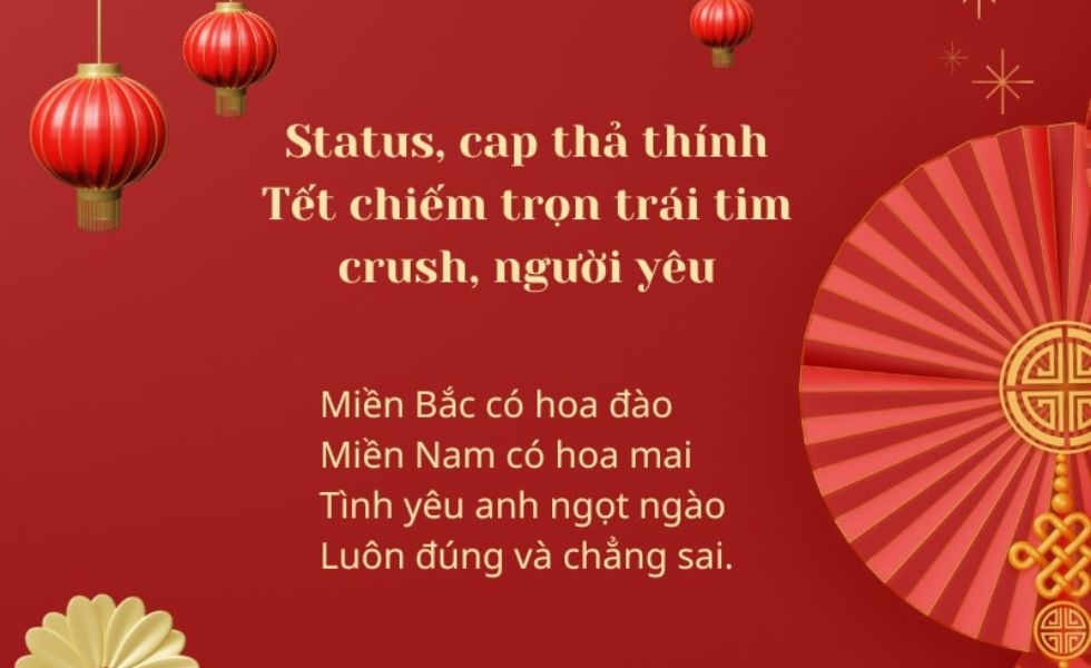 status thả thính tết