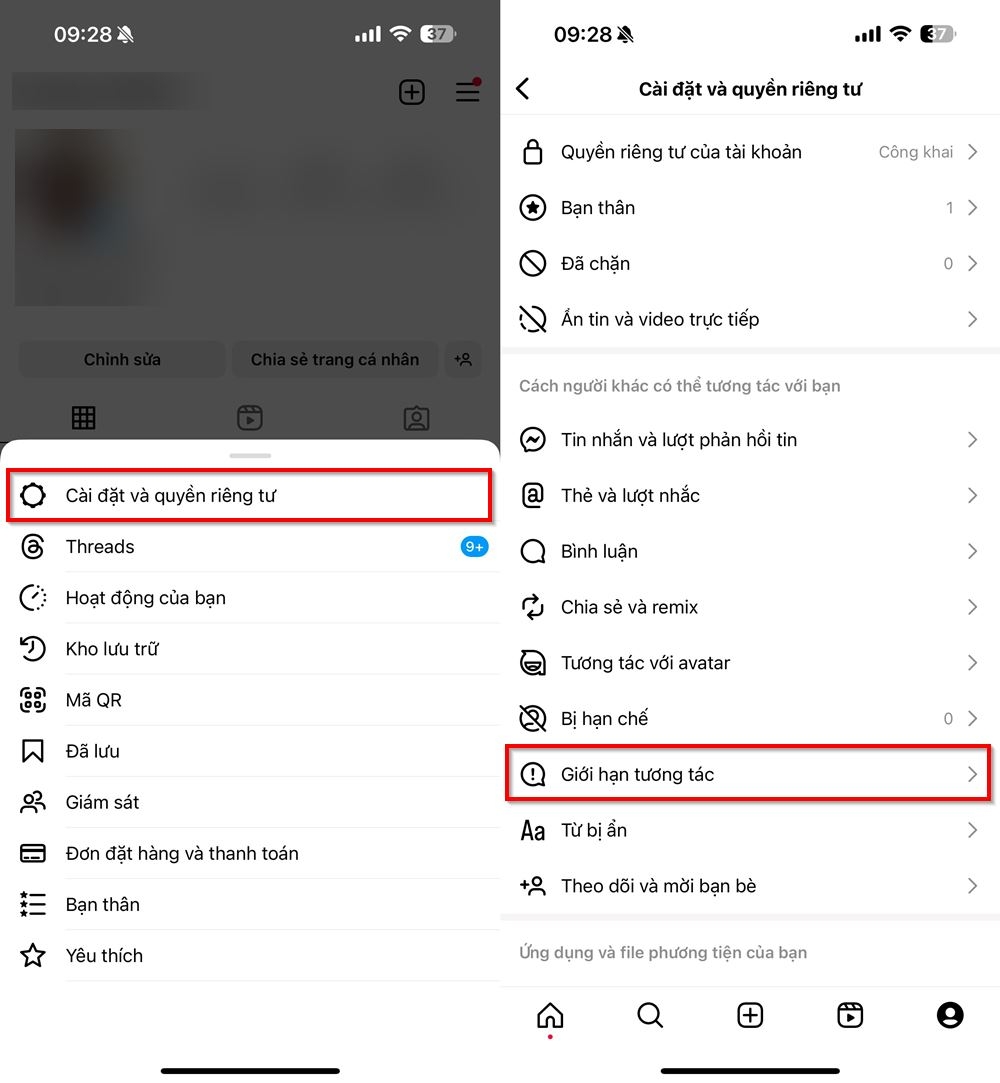 Cách giới hạn hạn tin nhắn hoặc bình luận trên Instagram 2