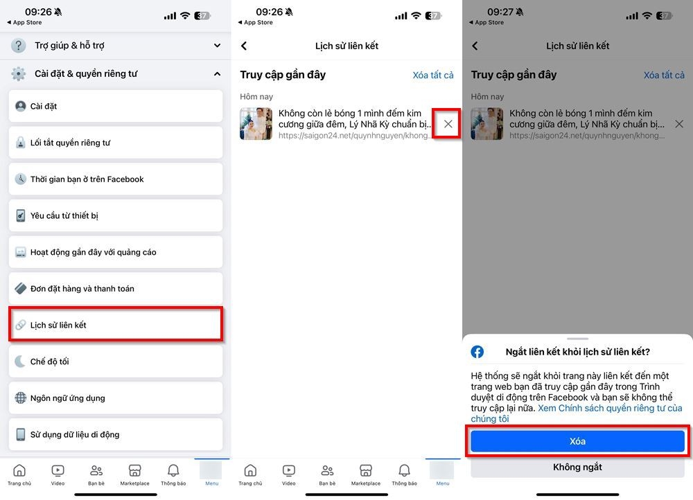 Cách xem lịch sử liên kết trên Facebook 3
