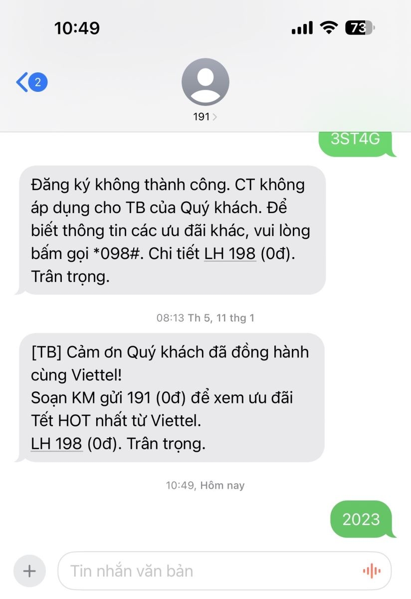 Cách nhận quà kết thúc năm 2023 của Viettel 1
