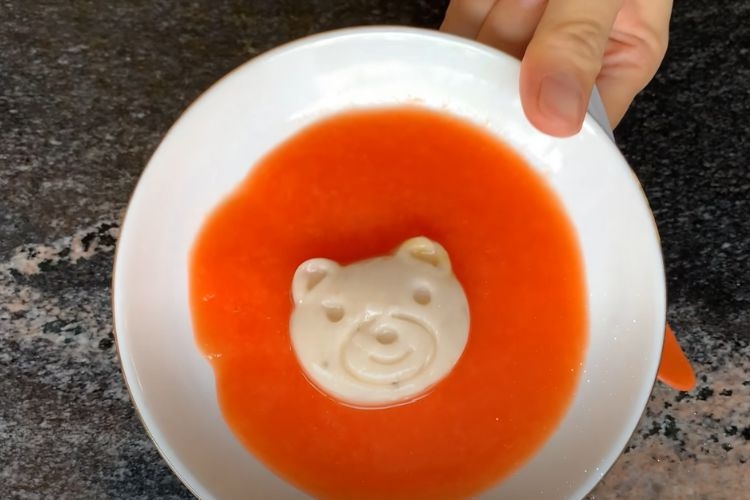 Đậu hũ non yến mạch với sốt đu đủ thơm ngon