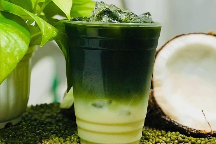 Nước ép rau má mix đậu xanh