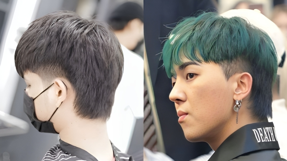 Tóc Mohican để ở gáy