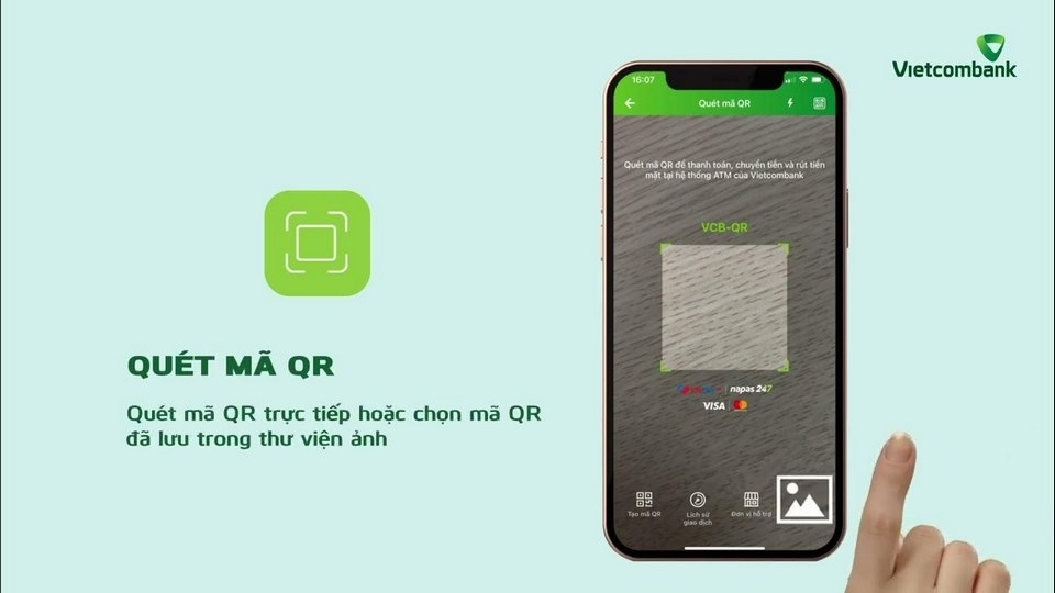 Thực hiện các thao tác rút tiền