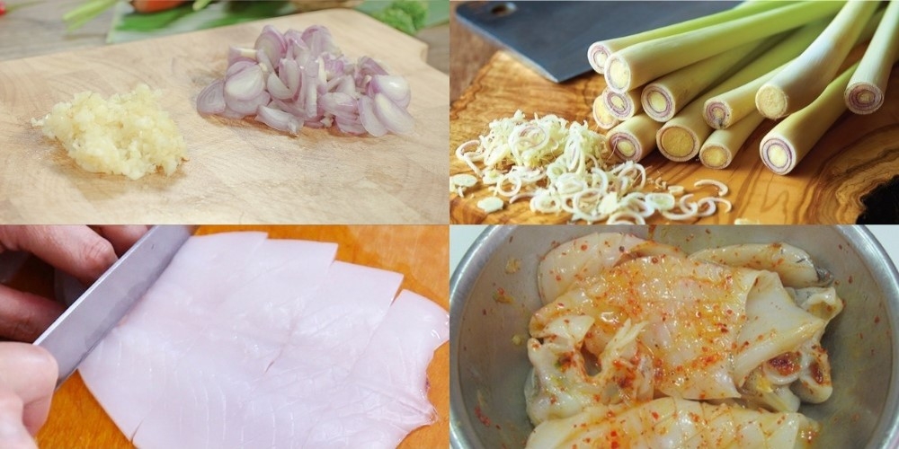 Ướp mực nướng muối ớt