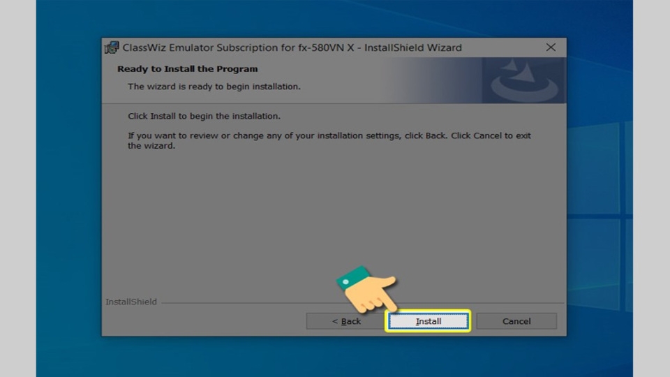 Chọn Install