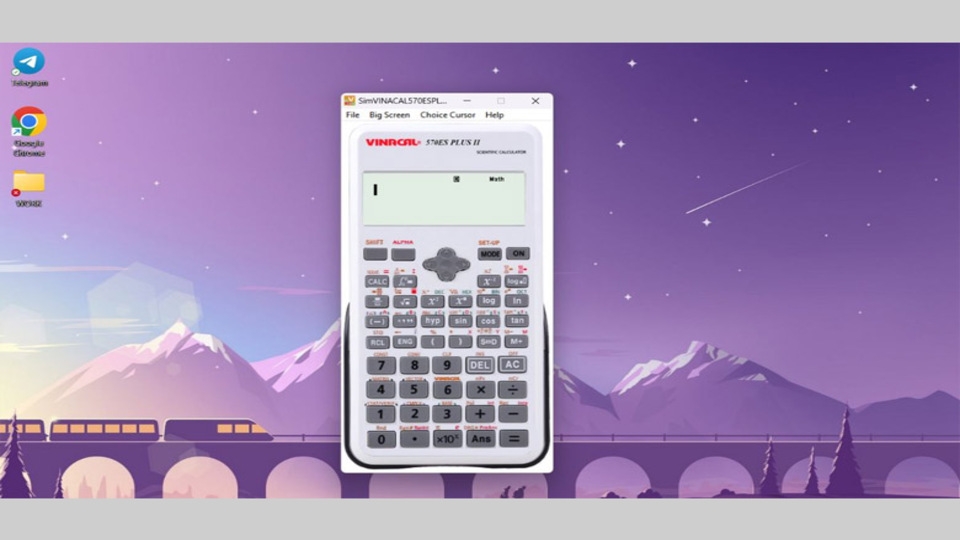 Giao diện máy tính Casio online Vinacal 570ES Plus 2