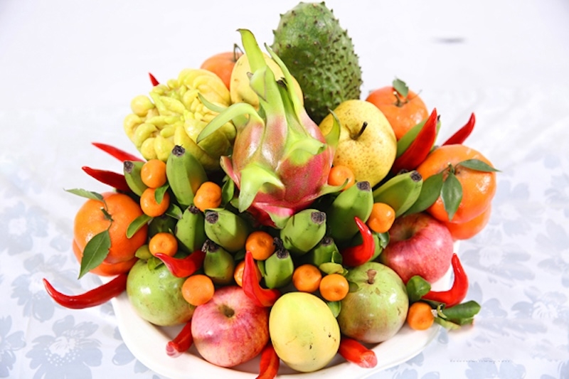 Mâm ngũ quả ở miền Trung không cầu kỳ về ý nghĩa