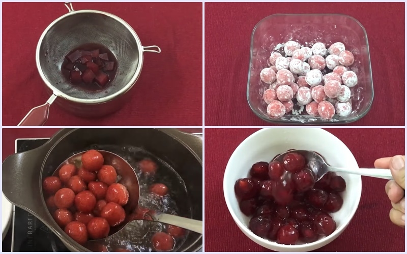 Hoàn thành các viên trân châu đỏ