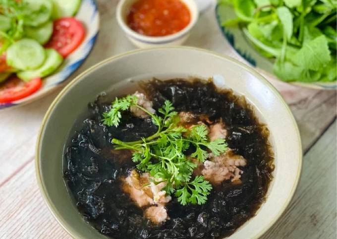 cách nấu canh rong biển khô với tôm