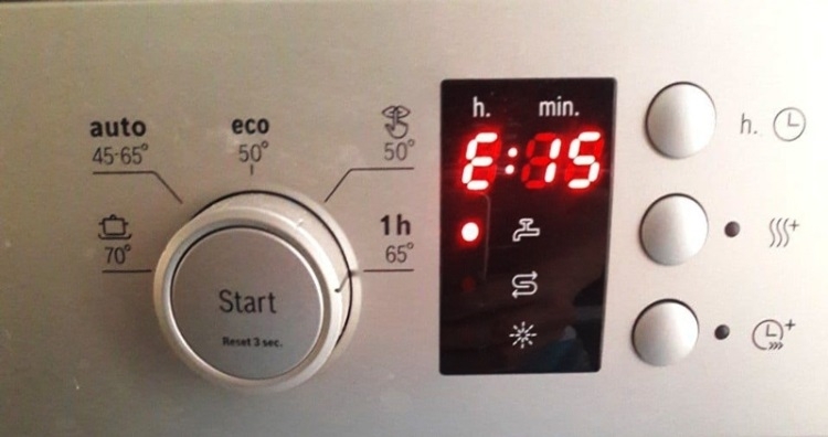 Mã lỗi E15 máy rửa chén Bosch