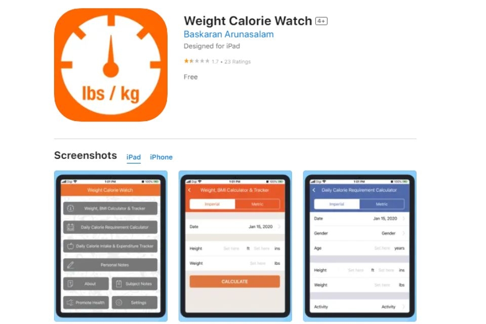 App tính calo thức ăn 1
