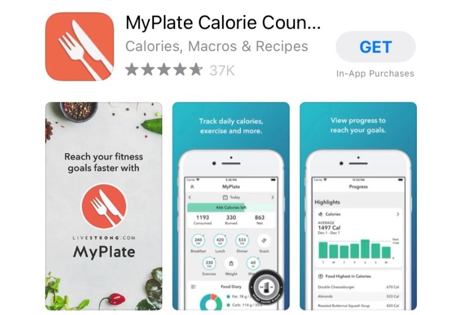 App tính calo thức ăn 10