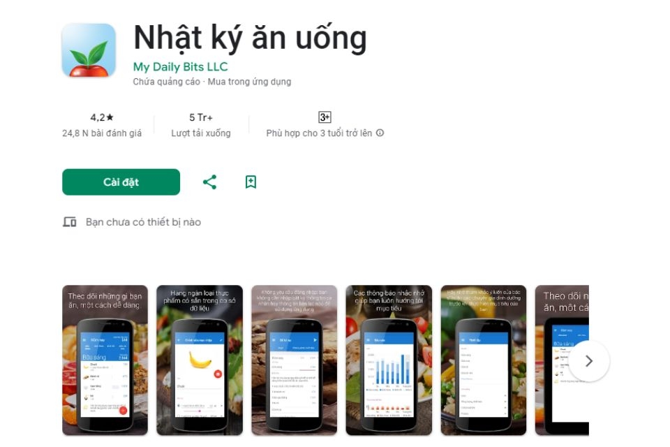 App tính calo thức ăn 2