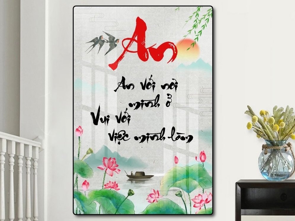 Tặng tranh chữ cho bạn bè