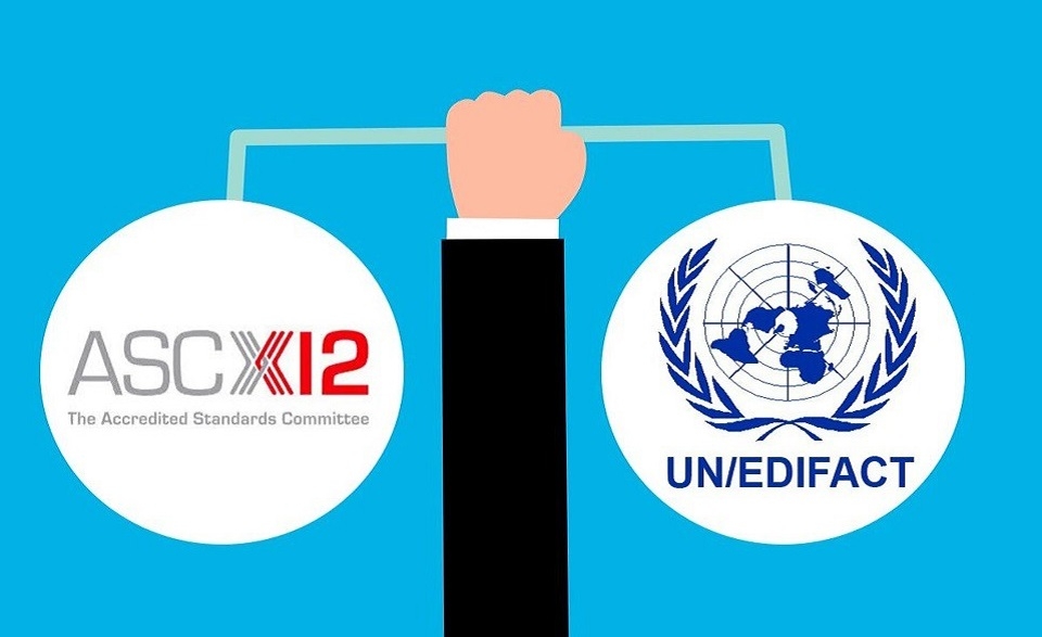Hai chuẩn phổ biến trong EDI là ANSI ASC X12 và UN/EDIFACT