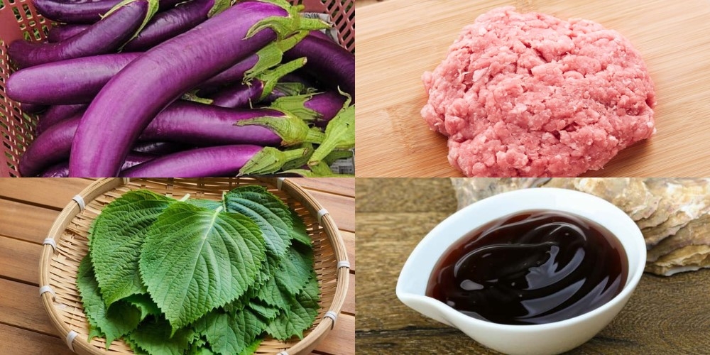 Nguyên liệu làm cà tím xào thịt bằm