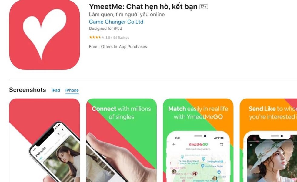 Ứng dụng hẹn hò mùa Valentine YmeetMe