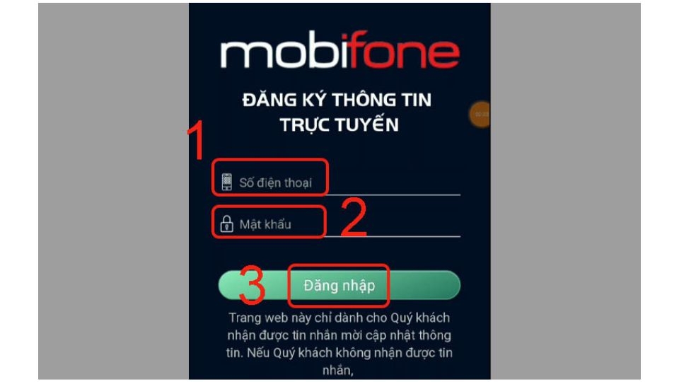 Bạn truy cập vào website của MobiFone “ mobiFone.vn”