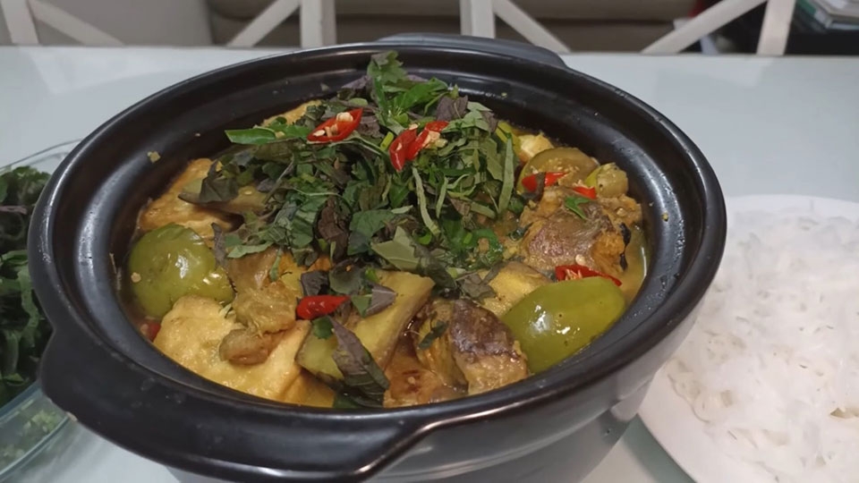 Món cá trê om chuối đậu siêu hấp dẫn