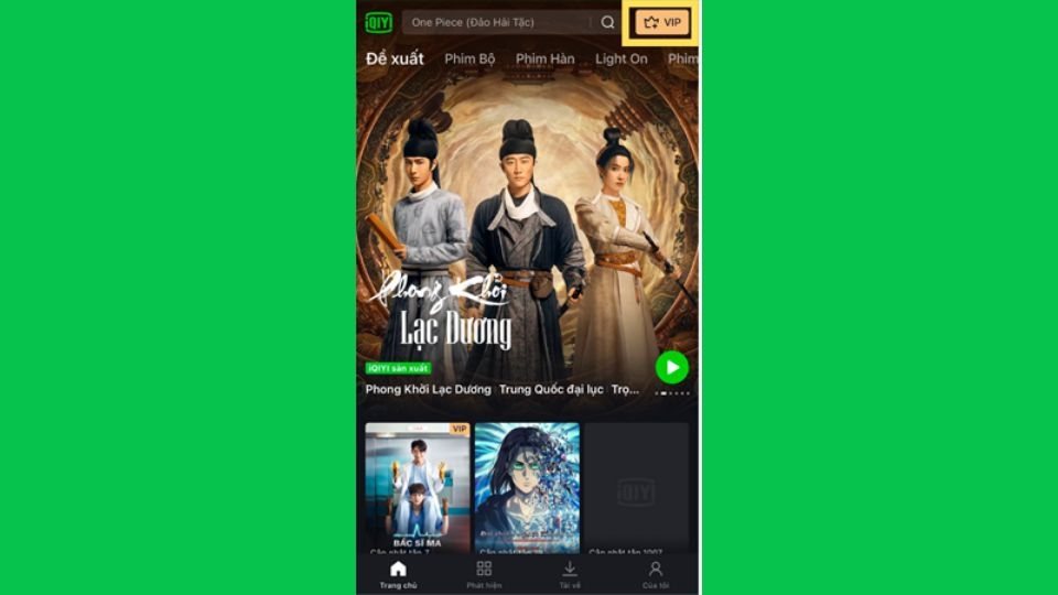 Truy cập vào ứng dụng iQIYI trên màn hình chính  loading=