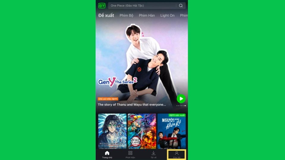 Tại màn hình chính chọn iQIYI  loading=