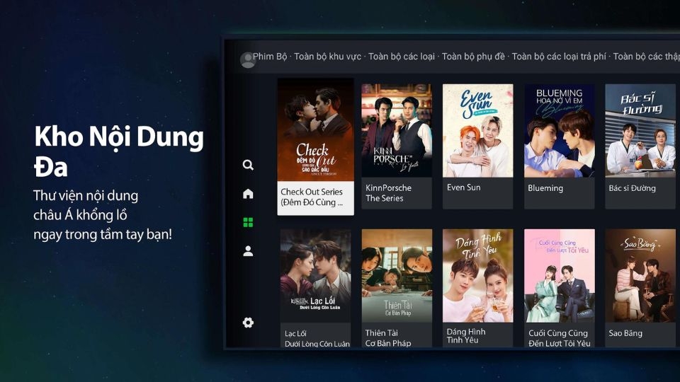 Kho phim đa dạng, cập nhật nhanh chóng