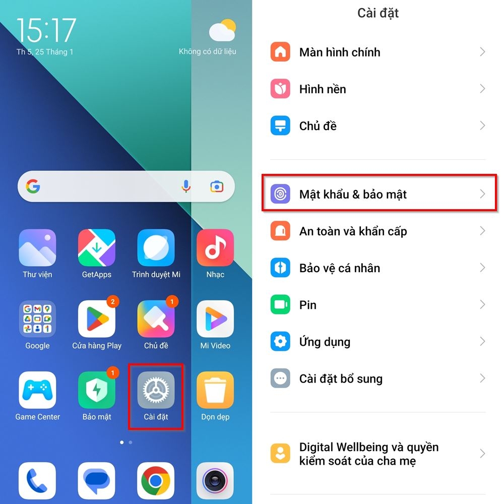 Cách mở khóa bằng khuôn mặt trên Xiaomi không cần vuốt màn hình 1