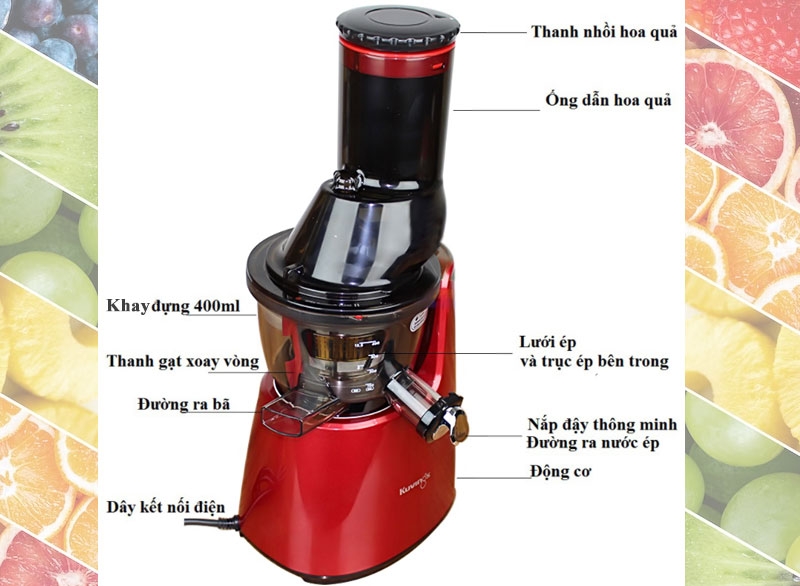 Cấu tạo máy ép chậm Kuvings